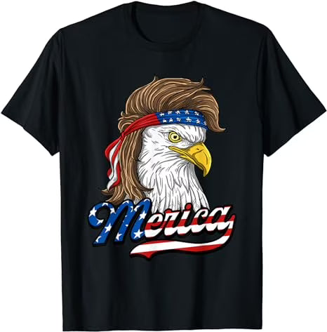 Patriotic USA Eagle T-Shirt D5641