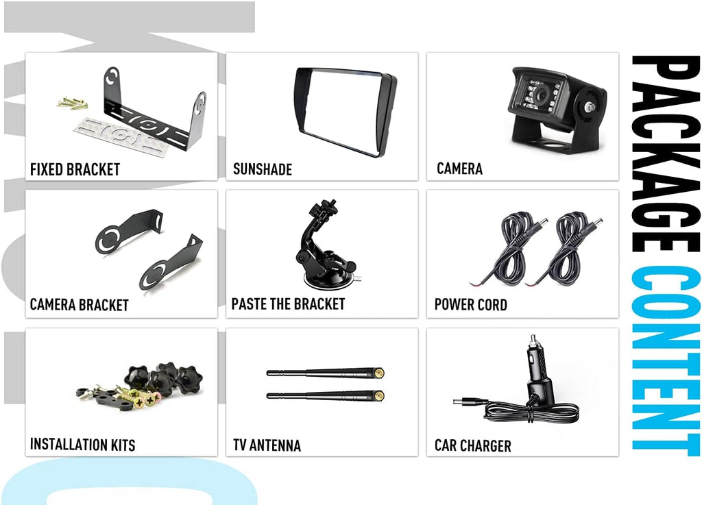 Wireless Backup Camera System Kit with 7’’ LCD Monitor H541