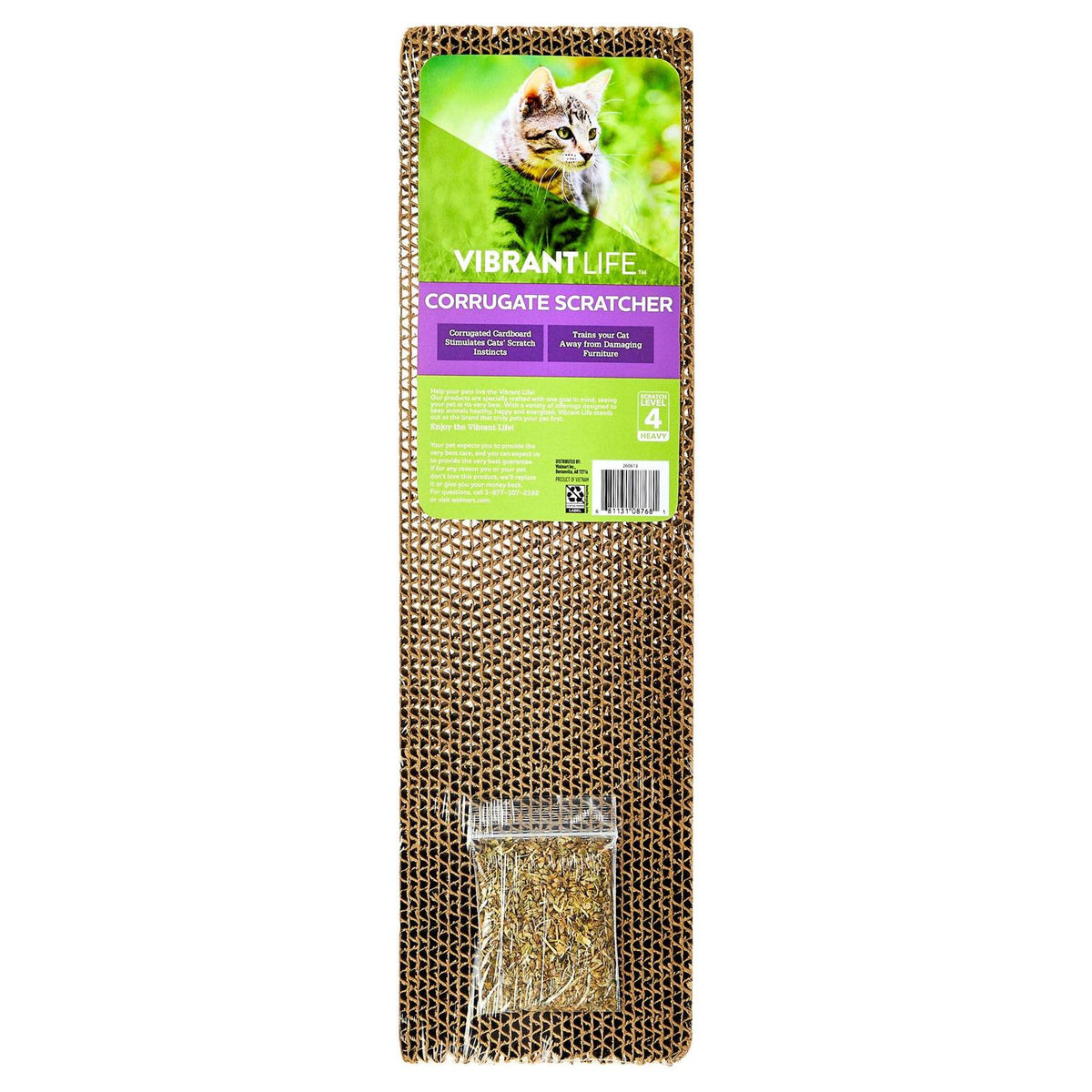 Corrugate Cat Scratcher Pad Toy With Catnip K1704