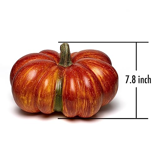 Large Artificial Pumpkin 12.6inch White Speckles J865381