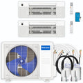 24,000 BTU 2 Zone Ceiling Cassette Ductless Air Conditioner and Heat Pump E604