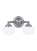 2 Light Chrome Wall Bath Light C9217