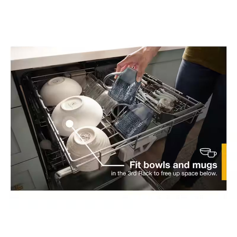 Black Stainless Dishwasher with 3rd Rack N42463
