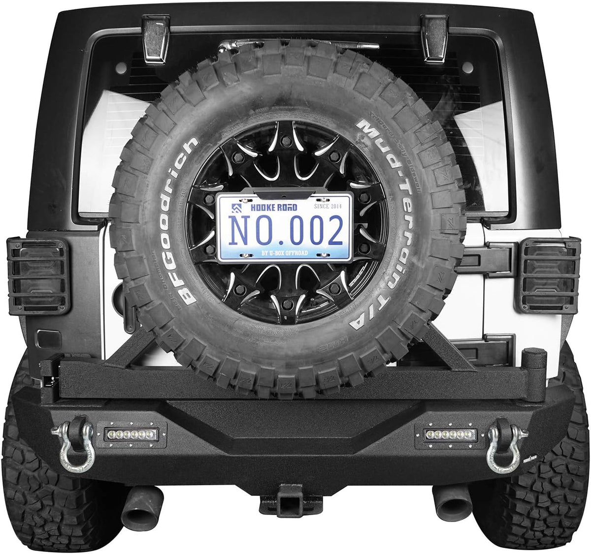 Rear Bumper with Spare Tire Carrier and Front Bumper Combo P254