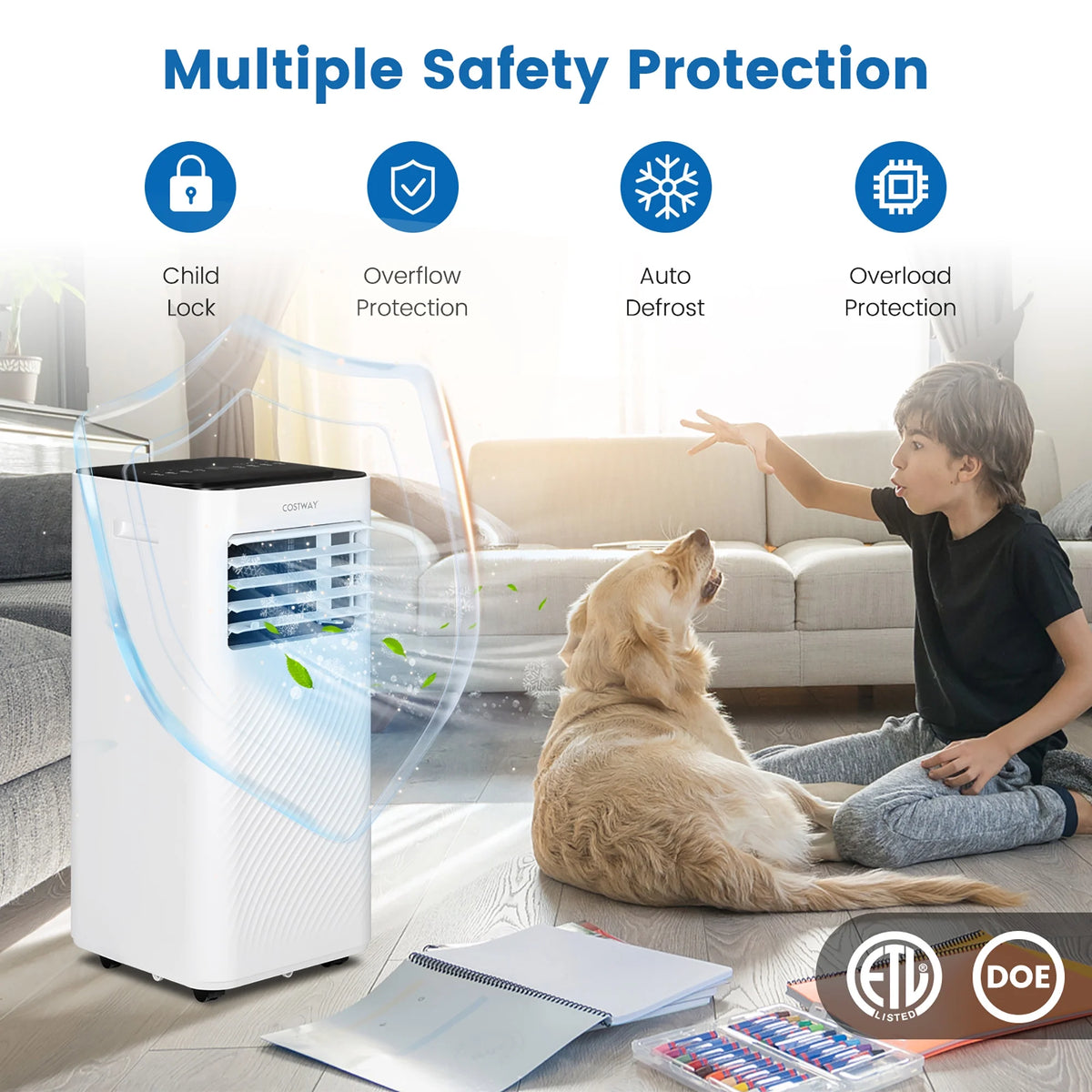 5000 BTU Portable Air Conditioner 4-in-1 M98626