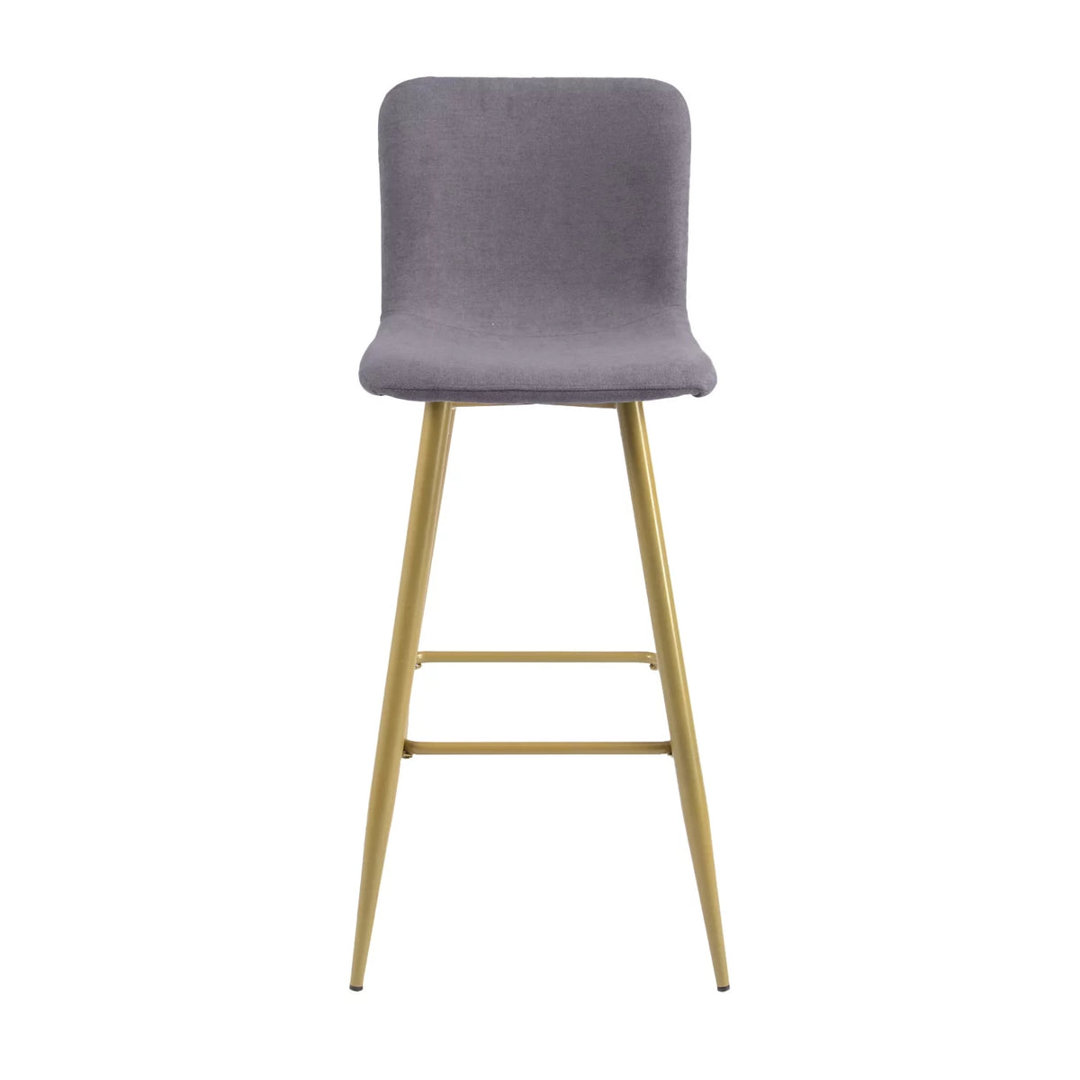 30'' Upholstered Bar Stools Set of 2 with Back & Metal Legs, Gray A84969