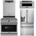 36 Electric Range, Refrigerator, Dishwasher and Microwave Q4689