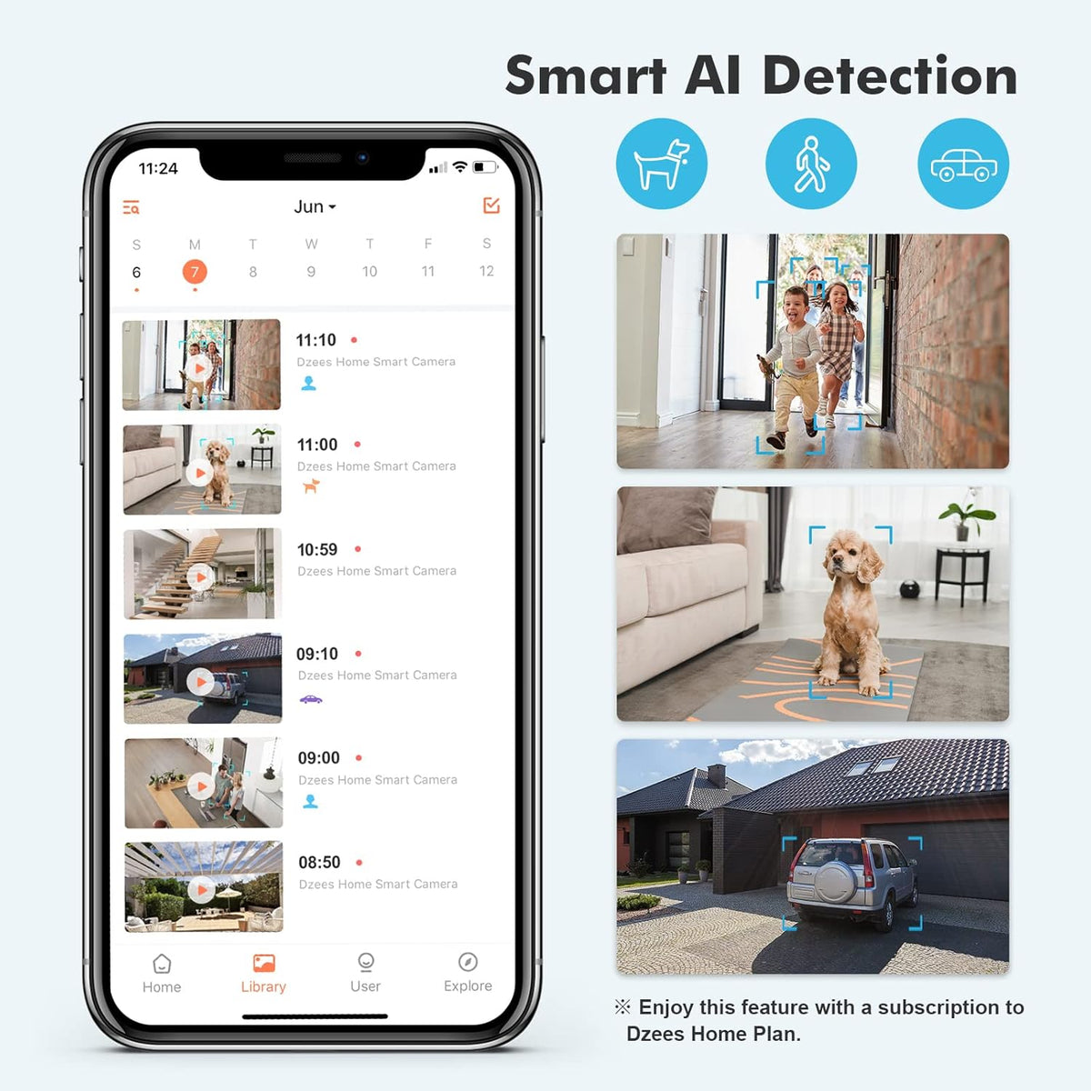 Wireless Outdoor Security Cameras with Spotlight & Siren, 1080P Battery Powered, AI Motion Detection, 2-Way Audio, Color Night Vision, IP66 Weatherproof Y614595