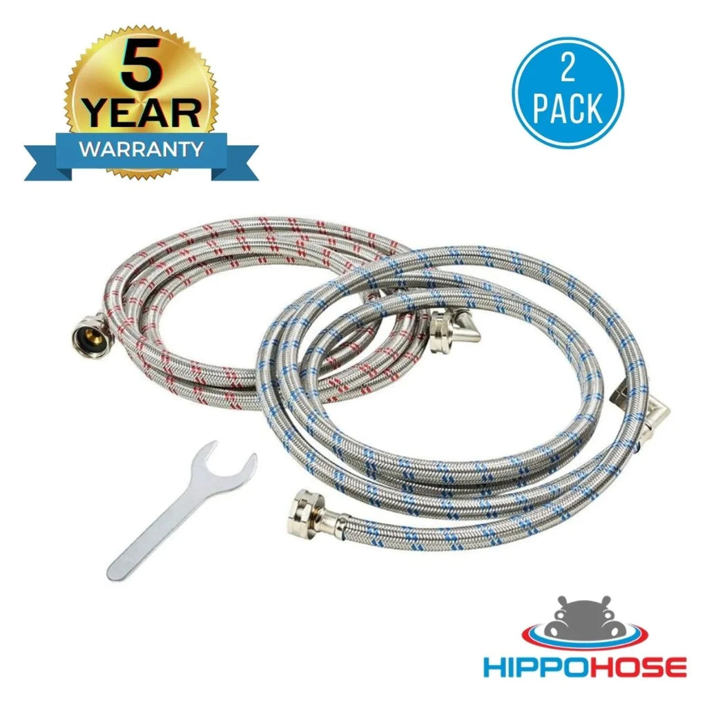 Washing Machine Hoses 4FT 2 Pack Braided Stainless Steel O55947