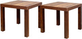 Brown Square Side Tables Set of 2 V33854