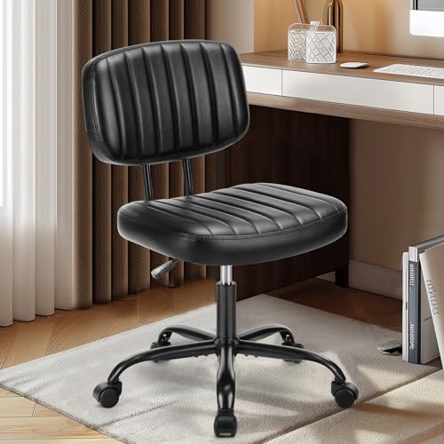 Deep Brown Height Adjustable PU Leather Swivel Office Chair I959