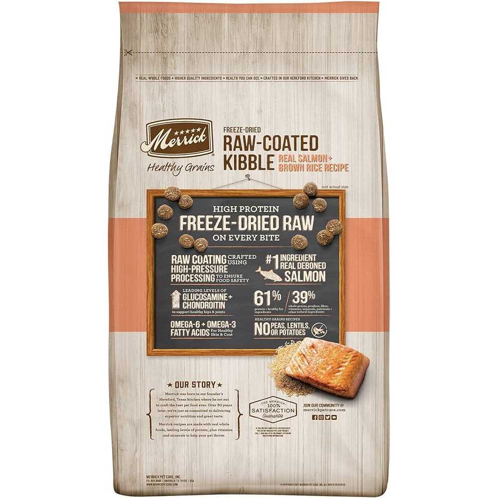 Healthy Grains Freeze Dried Raw Coated Dry Dog Food Brown Rice Recipe W619