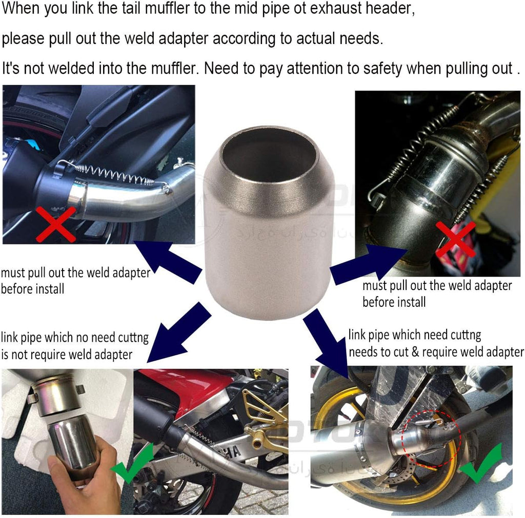 51mm Round Carbon Fiber Exhaust Muffler H29195