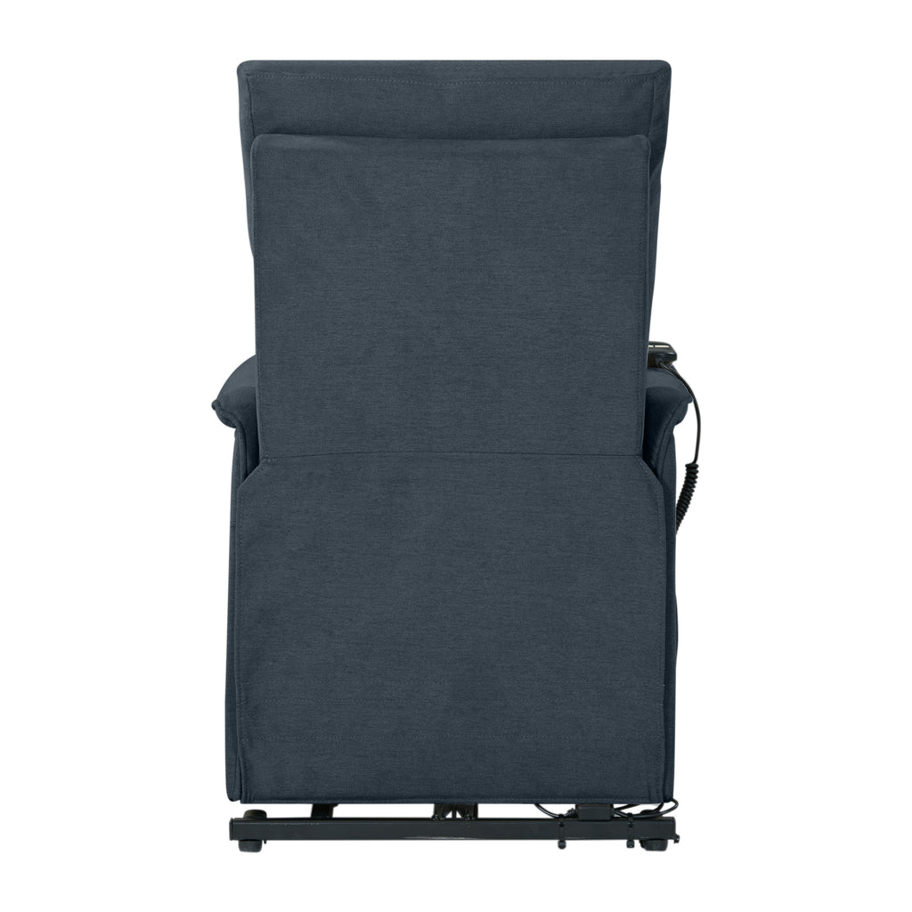 Blue Velour Power Recline and Lift Chair D4697