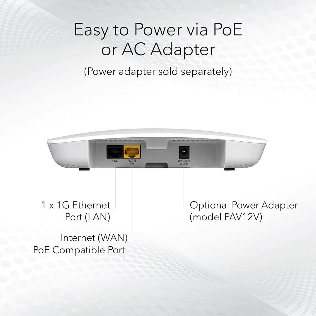 Wireless Access Point Dual-Band AC1300 WiFi, 1 x 1G Ethernet LAN Port, PoE M7326