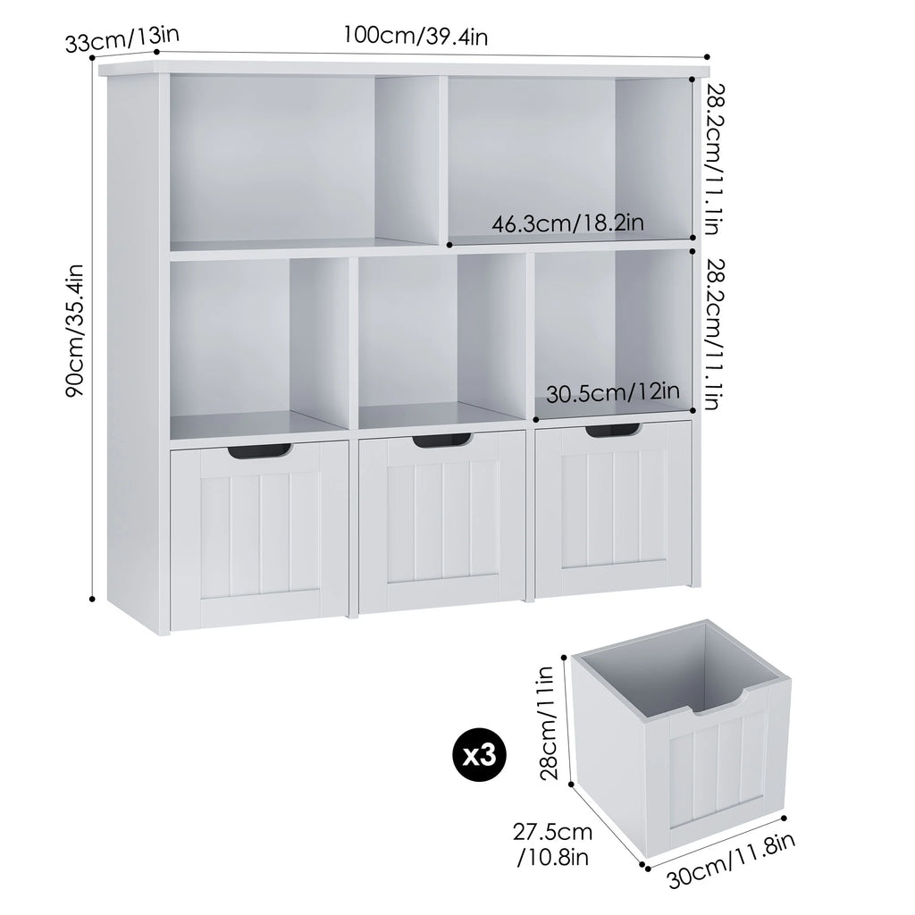 5 Cube Storage Organizer with Drawers S1912