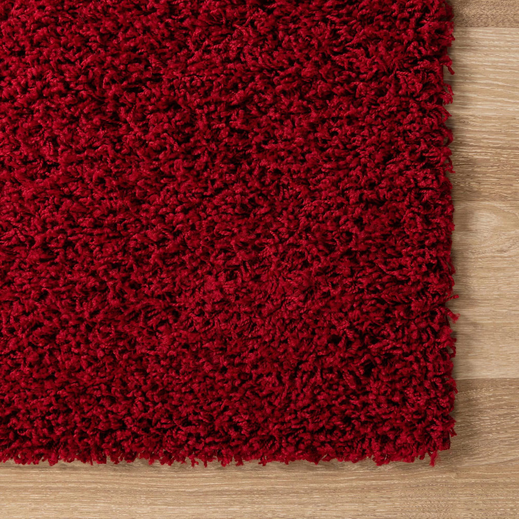 Cherry Red 7' x 10' Shag Rug E372