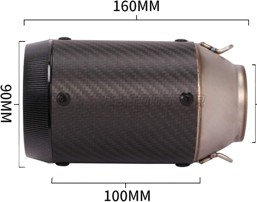 51mm Round Carbon Fiber Exhaust Muffler H29195