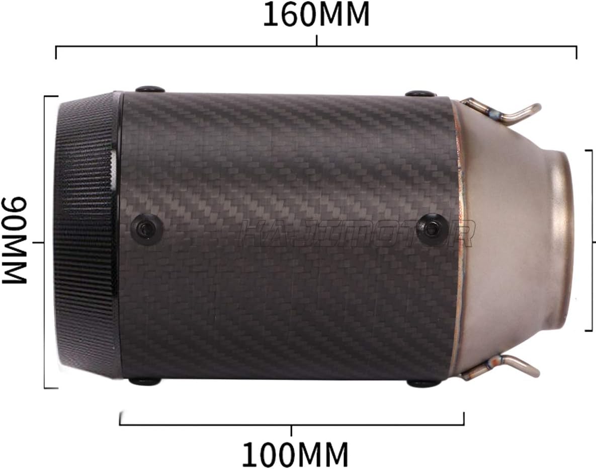 51mm Round Carbon Fiber Exhaust Muffler H29195